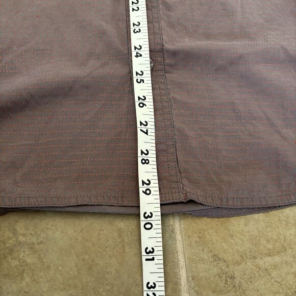 PrAna Button Down Shirt Mens Size Large Short Sleeve Collared Organic Cotton - Picture 5 of 6